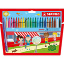 Stabilo Power Fibre Tip Pens Markers Medium Tip Wallet 24 Pack 49725 - SuperOffice