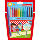 Stabilo Power Fibre Tip Pens Medium Tip Wallet 12 49722 - SuperOffice