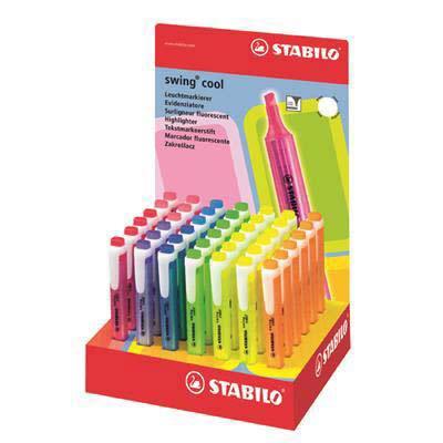 Stabilo Swing Cool Highlighter Assorted Display 42 0216496 - SuperOffice
