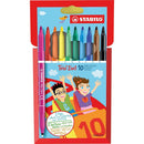 Stabilo Trio 2 In 1 Fibre Tip Pens Wallet 10 49726 - SuperOffice