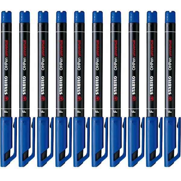 Stabilo Universal Overhead Projector Pen Permanent Fine Blue Box 10 0096420 (Box 10) - SuperOffice