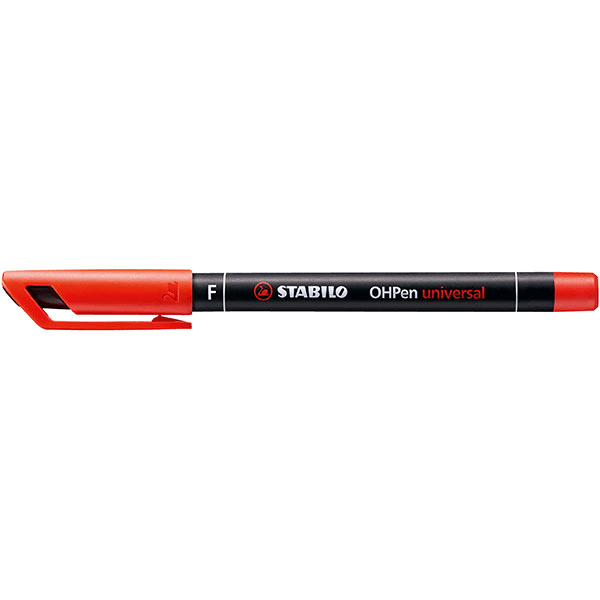 Stabilo Universal Overhead Projector Pen Permanent Fine Red Box 10 0096436 (Box 10) - SuperOffice