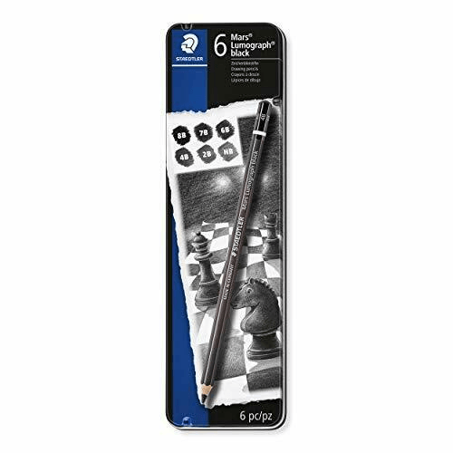 Staedtler 100B Mars Lumograph Assorted Degrees Black Box 6 100B G6 - SuperOffice