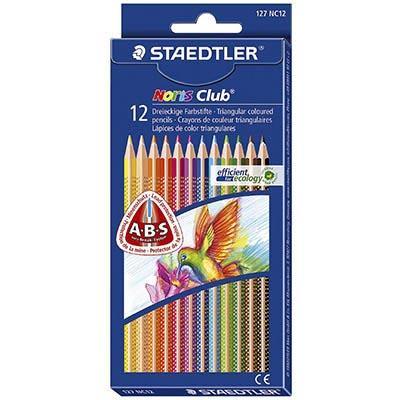 Staedtler 126 Noris Club Triangular Coloured Pencils Assorted Pack 12 1270 C12 - SuperOffice