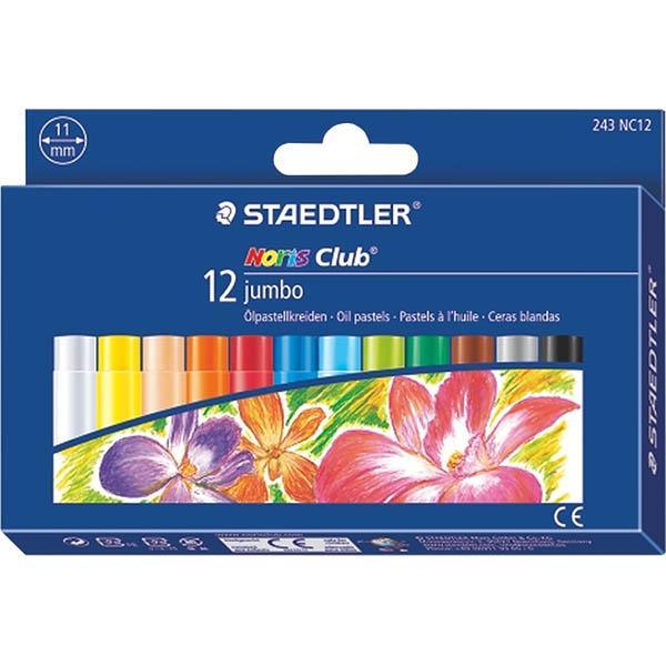 Staedtler 241 Noris Club Oil Pastels Assorted Colours Box 12 241NC12 - SuperOffice