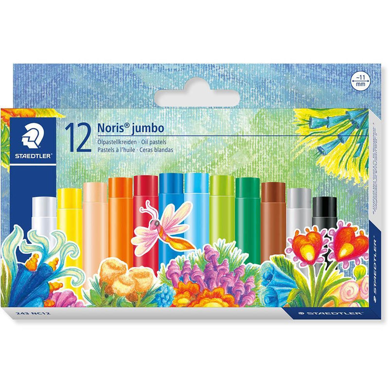 Staedtler 243 Noris Club Jumbo Oil Pastels Assorted Colours Box 12 243NC12 - SuperOffice