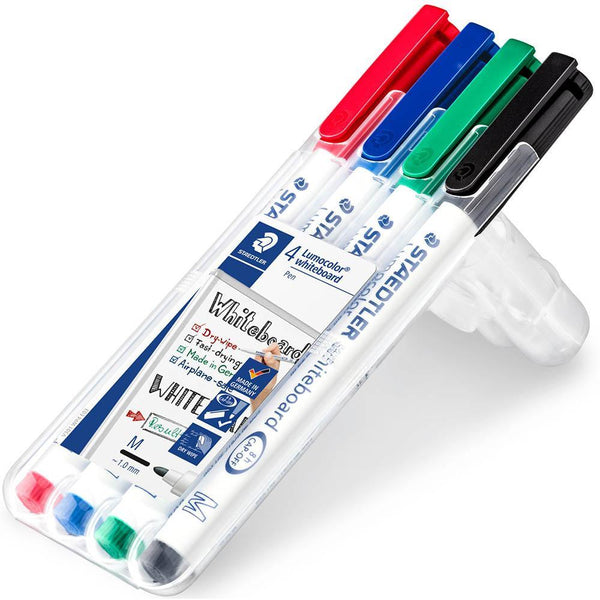 Staedtler 301 Lumocolor Whiteboard Pen Assorted Wallet 4 301 WP4 - SuperOffice