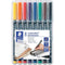 Staedtler 313 Lumocolor Permanent Superfine Marker Pen Assorted Wallet 8 313WP8 - SuperOffice