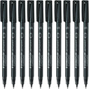 Staedtler 313 Lumocolor Permanent Superfine Marker Pen Black Box 10 313-9 (Box 10) - SuperOffice