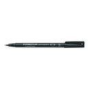 Staedtler 313 Lumocolor Permanent Superfine Marker Pen Black Box 10 313-9 (Box 10) - SuperOffice