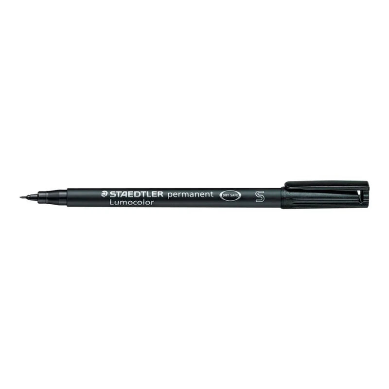 Staedtler 313 Lumocolor Permanent Superfine Marker Pen Black Box 10 313-9 (Box 10) - SuperOffice
