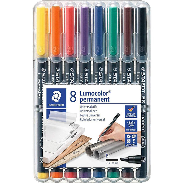 Staedtler 314 Lumocolor Permanent Marker Broad Wallet 8 314 WP8 - SuperOffice