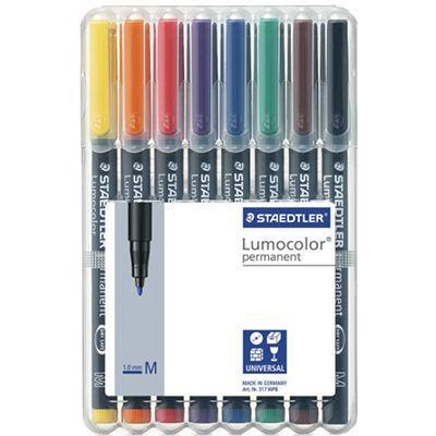 Staedtler 317 Lumocolor Permanent Marker 1.0Mm Assorted Wallet 8 317WP8 - SuperOffice