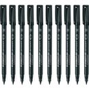 Staedtler 317 Lumocolor Permanent Marker 1.0mm Medium Black Box 10 317-9 (Box 10) - SuperOffice