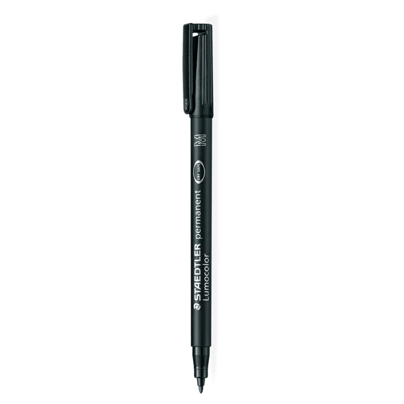 Staedtler 317 Lumocolor Permanent Marker 1.0mm Medium Black Box 10 317-9 (Box 10) - SuperOffice
