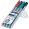 Staedtler 318 Lumocolor Permanent Marker Pen Fine Assorted Wallet 4 318WP4 - SuperOffice