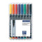 Staedtler 318 Lumocolor Permanent Marker Pen Fine Assorted Wallet 8 318WP8 - SuperOffice