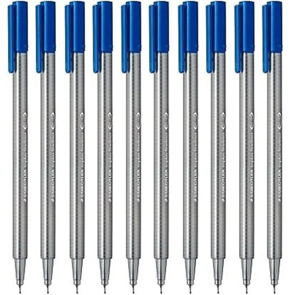 Staedtler 334 Triplus Fibre Tip Pen 0.3mm Blue Box 10 334-3 (Box 10) - SuperOffice