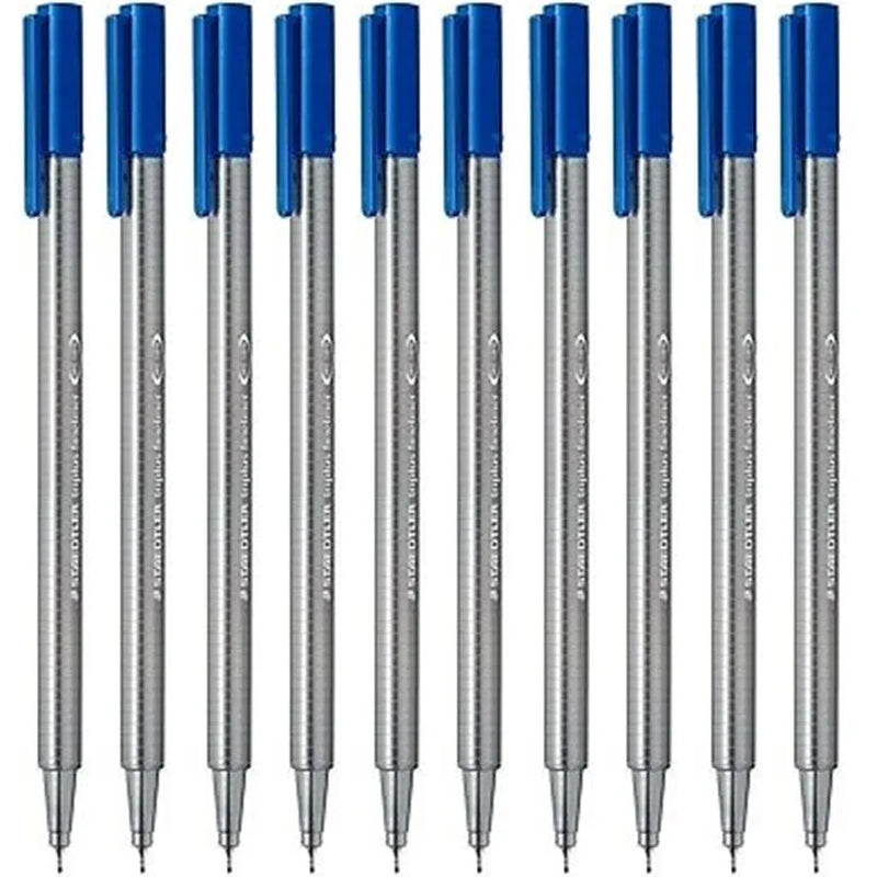 Staedtler 334 Triplus Fibre Tip Pen 0.3mm Blue Box 10 334-3 (Box 10) - SuperOffice