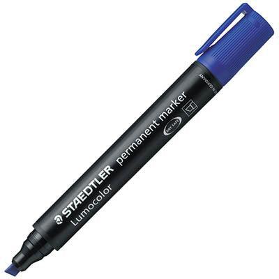 Staedtler 350 Lumocolor Permanent Marker Chisel Point Blue 350-3 - SuperOffice
