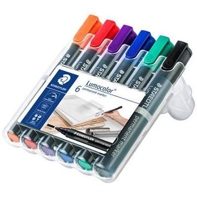 Staedtler 352 Lumocolor Permanent Marker Bullet Point 2.0Mm Assorted Wallet 6 352 WP6 - SuperOffice