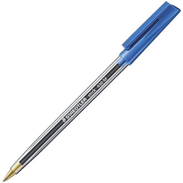 Staedtler 430 Stick Ballpen Medium Blue Box 10 430 M-3 - SuperOffice