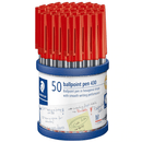 Staedtler 430 Stick Ballpen Medium Red Cup 50 430 M-2CP5 - SuperOffice