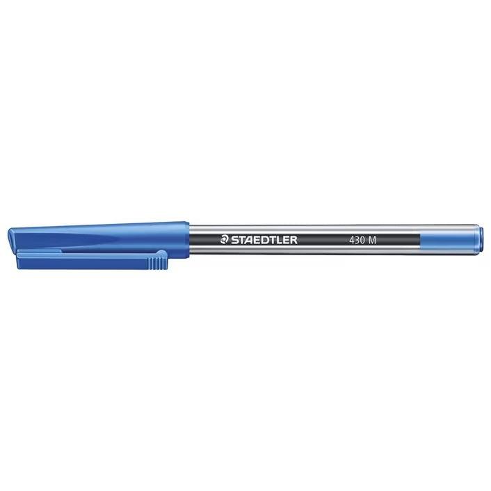 Staedtler 430 Stick Ballpoint Pen Medium Blue Box 100 430MA3B100 - SuperOffice