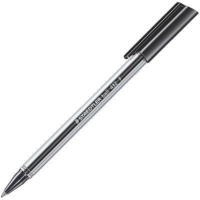 Staedtler 432 Triangular Ballpoint Stick Pen Fine Black Box 10 432 F-9 - SuperOffice