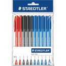 Staedtler 432 Triangular Ballpoint Stick Pen Medium Office Colours Pack 10 43235MS1PB - SuperOffice