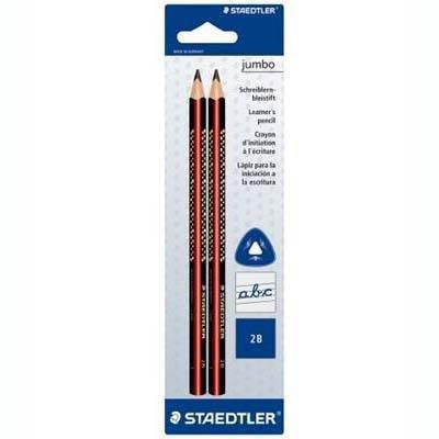 Staedtler Jumbo Triangular Graphite Pencils 2B Box 12 12851 - SuperOffice
