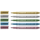 Staedtler Metallic Markers Assorted Colours Pack 5 8323-S BK5 - SuperOffice