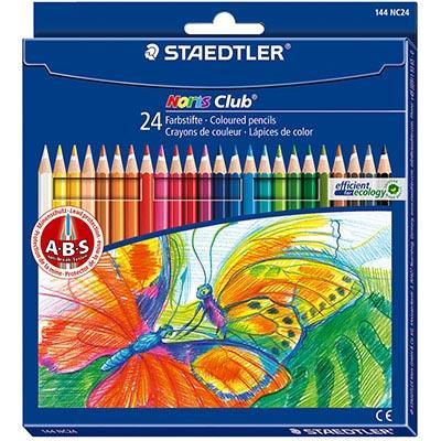 Staedtler Noris Club Aquarell Watercolour Pencils Assorted Box 24 14410NC24 - SuperOffice