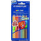 Staedtler Noris Club Jumbo Triangular Coloured Pencils + Sharpener Assorted Box 10 128NC10 - SuperOffice