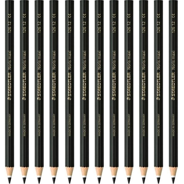 Staedtler Noris Club Maxi Learner Coloured Pencils Black Pack 12 126129 - SuperOffice