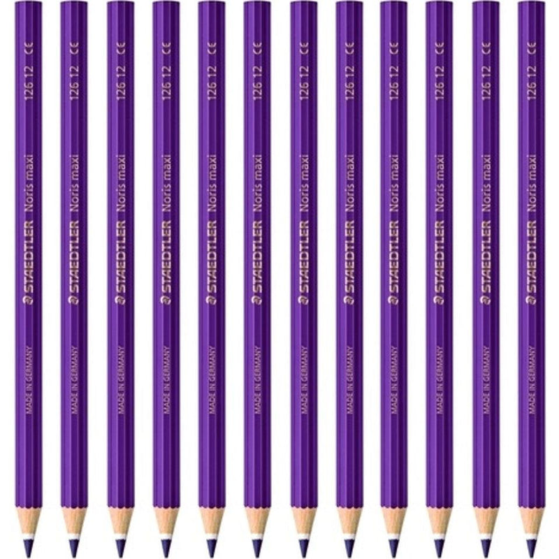 Staedtler Noris Club Maxi Learner Coloured Pencils Violet Pack 12 126126 - SuperOffice