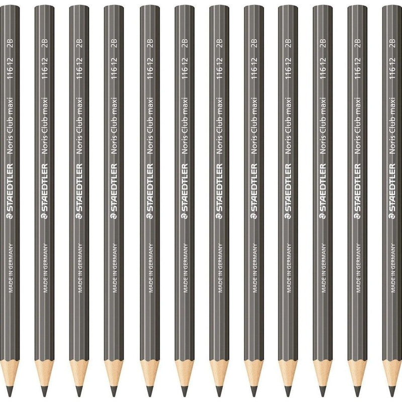 Staedtler Noris Club Maxi Learner Graphite Pencils 2B Box 12 116122B - SuperOffice