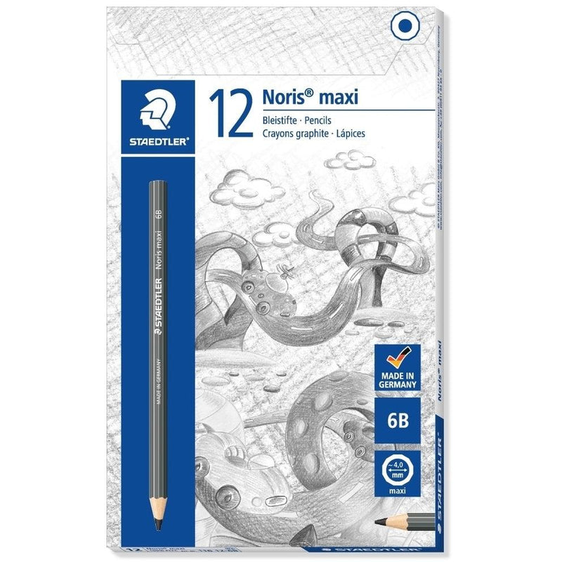 Staedtler Noris Club Maxi Learner Graphite Pencils 6B Box 12 116126B - SuperOffice