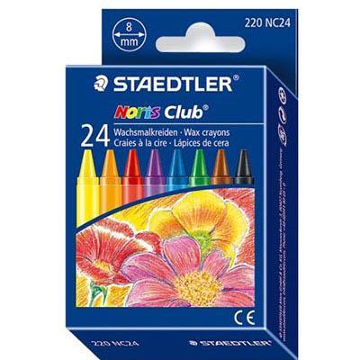 Staedtler Noris Club Wax Crayons Assorted Box 24 220NC24 - SuperOffice