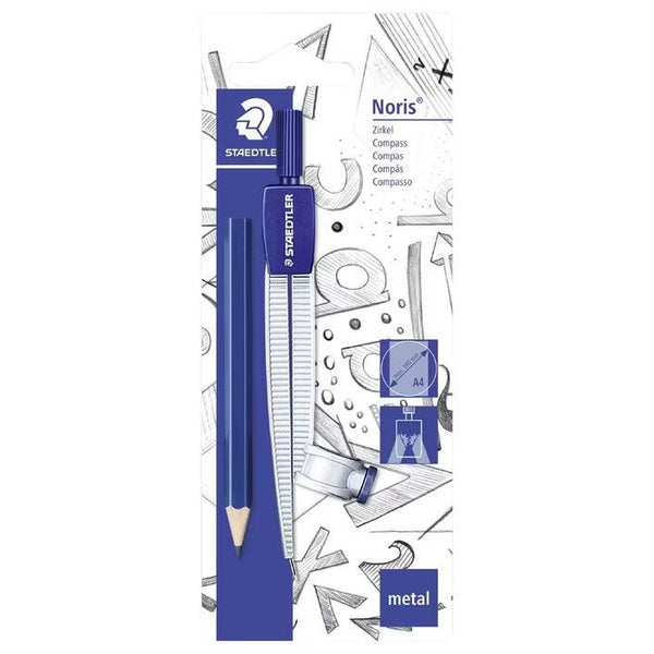 Staedtler Norris Compass with Universal Adaptor and Small Pencil 550 55 BK - SuperOffice