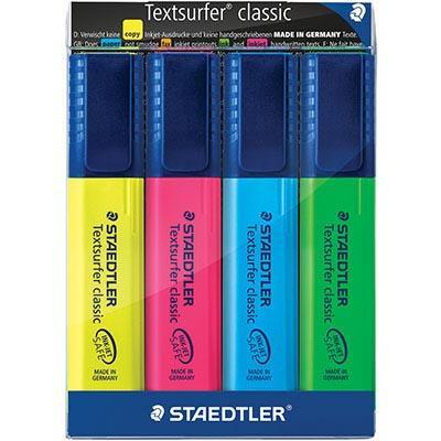 Staedtler Textsurfer Classic Highlighter Pack 4 364 WP4 - SuperOffice