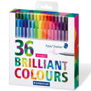 Staedtler Triplus Coloured Fineliner Pens 0.3mm Assorted Box of 36 334 C36 - SuperOffice