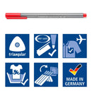 Staedtler Triplus Coloured Fineliner Pens 0.3mm Assorted Box of 36 334 C36 - SuperOffice