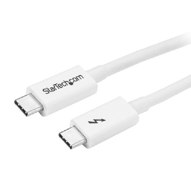 Startech 2m Thunderbolt 3 Cable 20Gbps USB-C White TBLT3MM2MW - SuperOffice