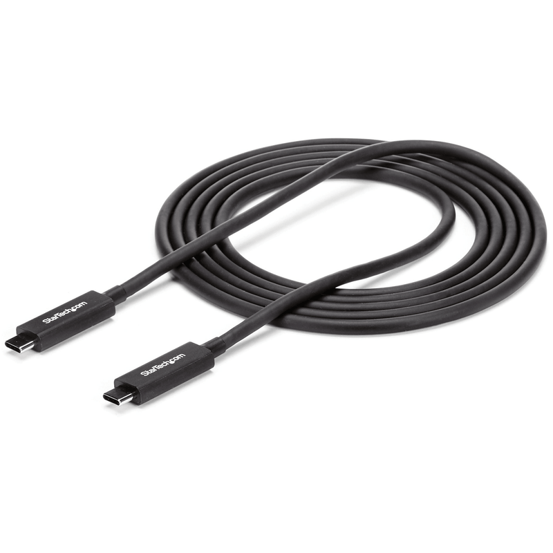Startech 2m Thunderbolt 3 Cable 40Gbps USB-C Black High Speed TBLT3MM2MA - SuperOffice