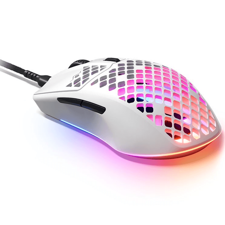 SteelSeries Aerox 3 Gaming Wired Mouse Ultra Lightweight Snow White Edition RGB 62603 - SuperOffice