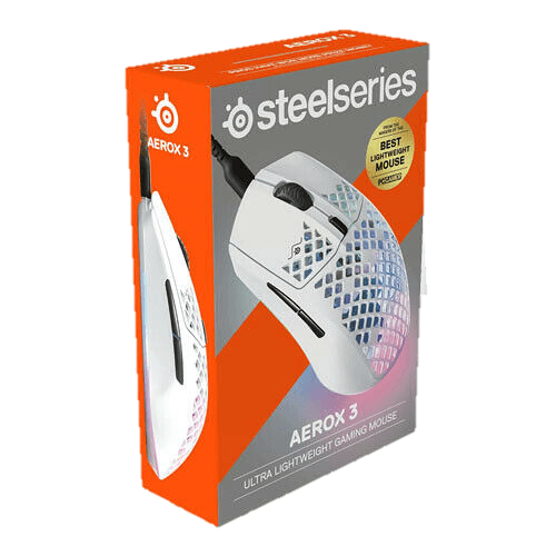 SteelSeries Aerox 3 Gaming Wireless Mouse Optical Lightweight Snow White Edition RGB 62608 - SuperOffice