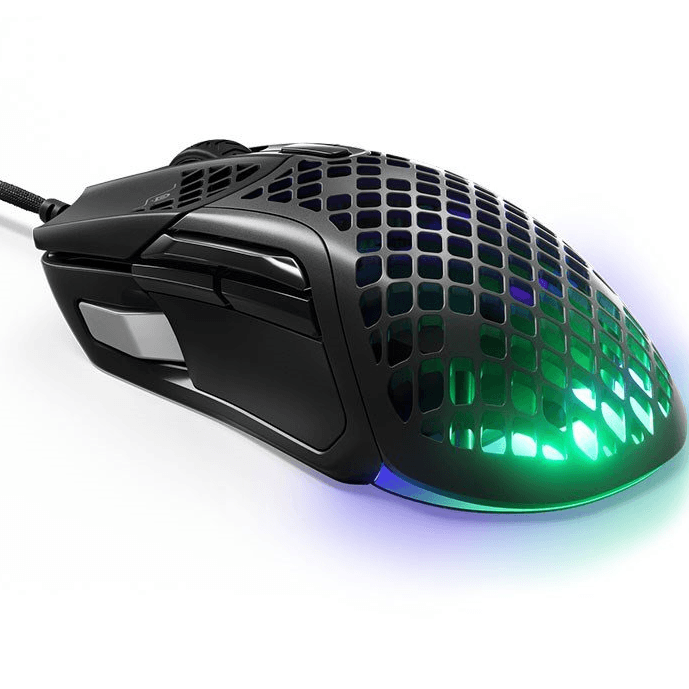 SteelSeries Aerox 5 Gaming Wired Mouse Ultra Lightweight Black RGB Lights 62401 (Steelseries) - SuperOffice