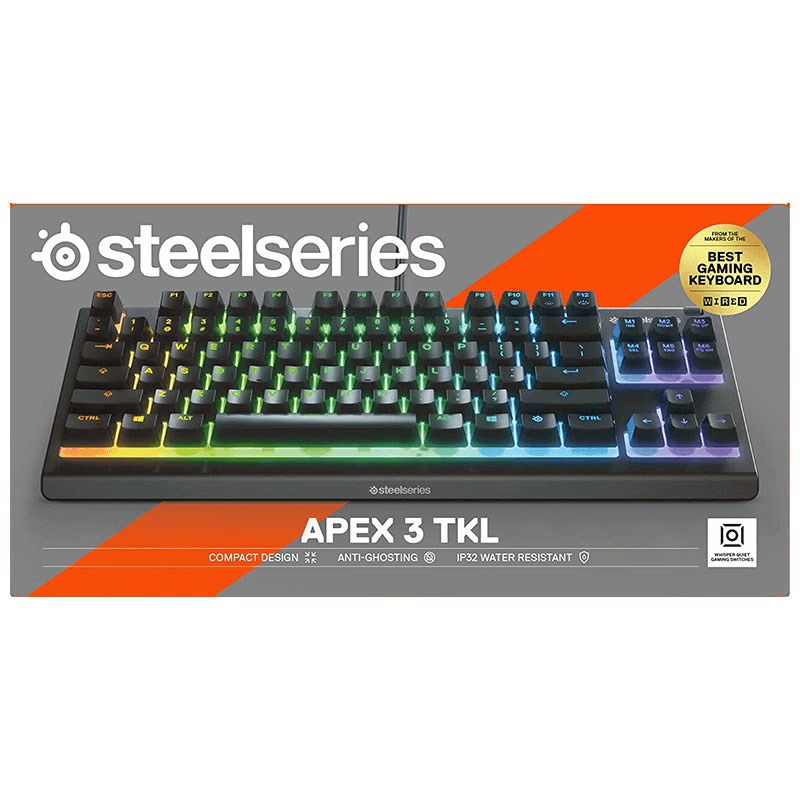 SteelSeries Apex 3 TKL Compact Gaming Keyboard RGB 64831 - SuperOffice