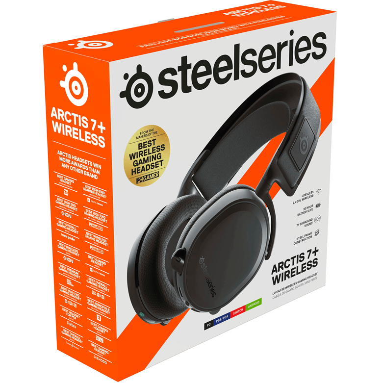 SteelSeries Arctis 7+ Wireless Gaming Headset Headphones Microphone PC XBOX PS5 Switch 61470 - SuperOffice